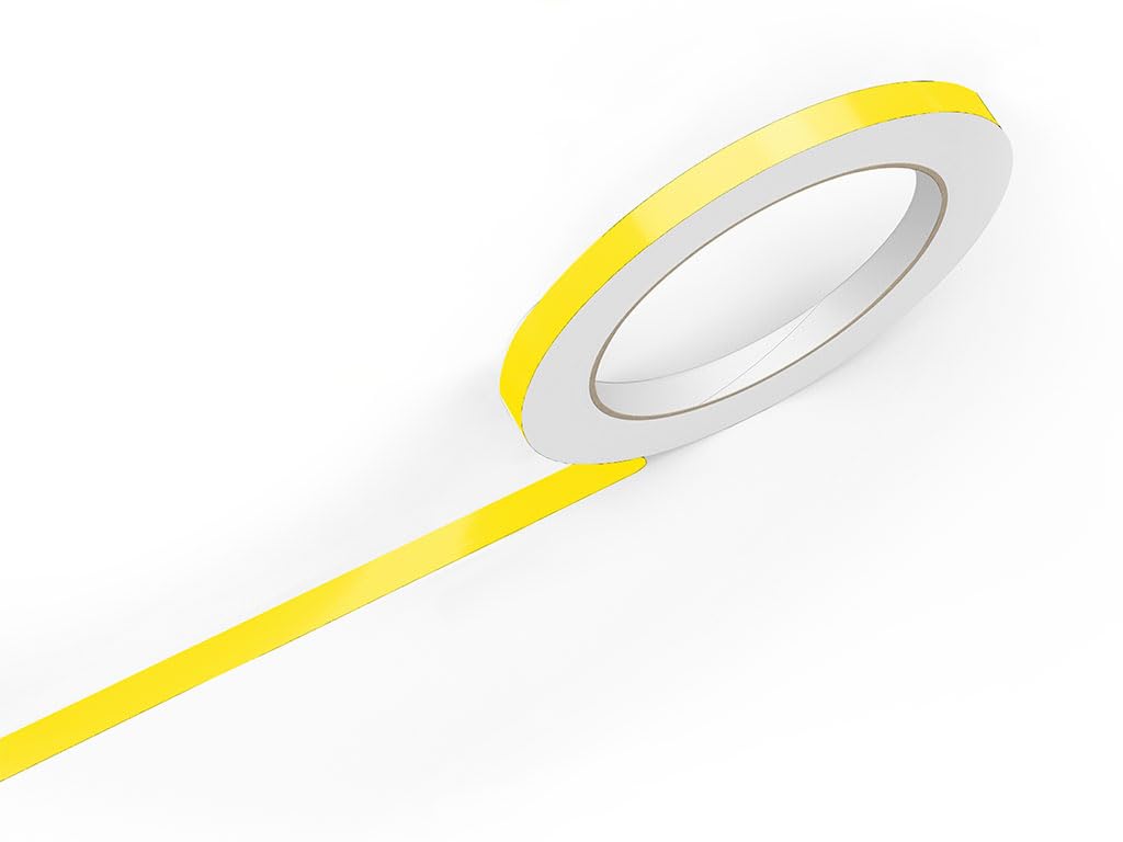 3M 50 Lemon Yellow Gloss Vinyl Pinstriping Tape - Vinyl Striping Lines Stickers, Striping (3/4in x 150ft Roll)