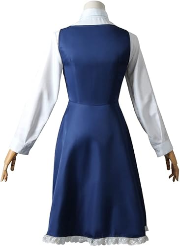 Miniatura 3 de Lmetsky Disfraz de anime para cosplay, vestido de disfraz de anime, traje de Unifrom azul con peluca para fiesta de Halloween
