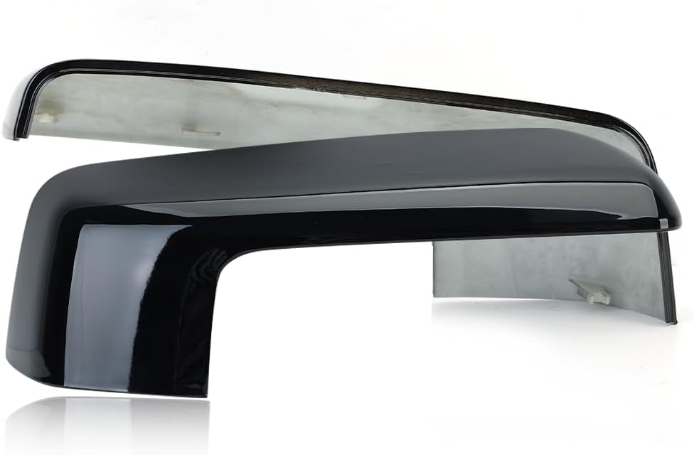 Glossy Black Side Mirror Cover Cap Trim Compatible with 2019-2024 Chevy Silverado 1500 /GMC Sierra 1500 Pair with Left and Right