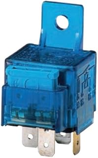HELLA 003530041 12V/25 Amp SPST Mini ISO Relay with 25 Amp Fuse and Bracket,Blue