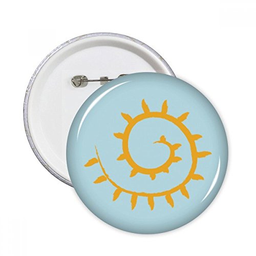 Badge rond xxl motif feuilles de vigne peint à la main pour vêtements