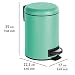 Wenko Leman Cubo con Pedal para Cosmética 3 L, Acero, Verde Menta,...
