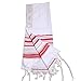 Acrylic Tallit Prayer Shawl Pink/Gold Stripes in Size 24