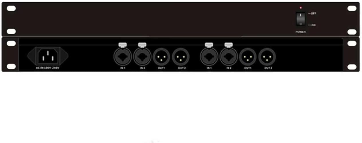 Microphone Feedback Suppressor, Frequency Shifter, Anti-Howling Audio Processor, Supports XLR and 6.35 Interfaces, Perfect for Performance Stage