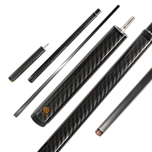 Taco de billar negro de 125 cm Carbon Electric bark Head miniatura 1