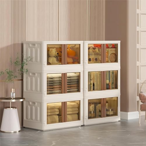 Image of JD FRESH Plastic Double Door Wardrobe for Storage /Storage Organizer /Kitchen Cupboard /Versatile and Sturdy Almirah for Clothes /Closet for Bedroom /Living Room /Laundry Room- 5-Tier(White)