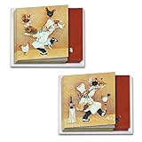 Farm To Table - 12 Dinner Party Invitation Note Cards with Envelopes (4 x 5.12 Inch) - Funny Chef...