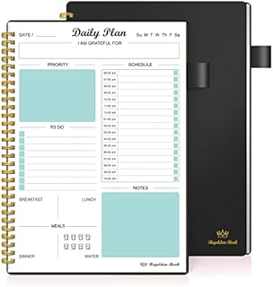 Daily Planner To Do List Notebook Regolden-Book Daily Schedule To Do List Daily Planner Organizers Undated Daily Planner Notebook Daily Life Planner Daily Journal(7x10") (Teal, Daily Planner)