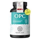 NATURE LOVE® OPC Traubenkernextrakt - 180 Kapseln - hochdosiert mit 800mg Extrakt je Tagesdosis - aus französischen Trauben - mit natürlichem Vitamin C - laborgeprüft, vegan, in Deutschland produziert