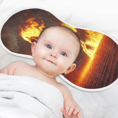 Fiery Horse Desert Orange Baby Burp Cloths Burp Cloth Burp Rags Cotton Burp Clothes Absorbent Muslin Burp Cloths Soft for Newborn Girl Unisex Boy 1 Pack 22x11 Inches4