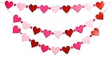 Valentine's Day Love Hearts Banners - Red Pink Garland Ornaments - Wedding Party Decorations Supplies