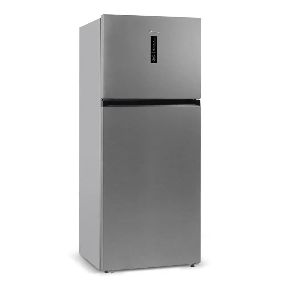 まい Geladeira Frost Free Duplex 463L Slim cor Inox Midea MD