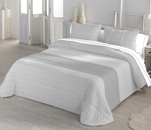 Catotex Edredón Sherpa con Borreguito, Modelo: Leander, Color: Gris, Medida: 180x260 cm (Cama de 90 cm).