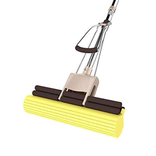 Image of Raxon Innovation Hands-Free Squeeze Mop for Floor Cleaning| Flat Squeeze Magic Mop with Telescopic Stick, Two Reusable Microfibre Pad Steel Fiber Ru Wet PVA Mop (Sponge MOP)