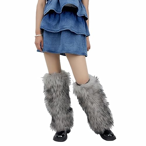 Jambières d'hiver en fourrure pour femme contre le froid des fêtes