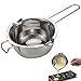Cazo Baño María 600ml Olla de Derretir de Acero Inoxidable Olla para Baño María Recipiente Fundir Chocolate Melting Pot para Derretir Chocolate, Dulces, Mantequilla, Queso y Velas Plata