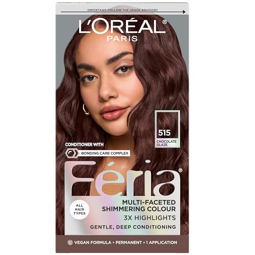 L'Oreal Paris Feria Multi-Faceted Shimmering Permanent Hair Color, High Intensity Hair Dye for 3X...