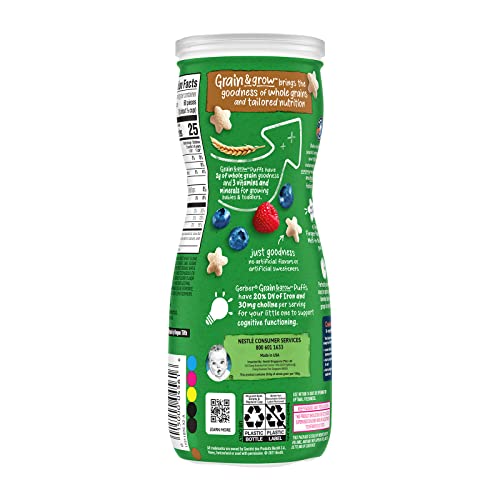 Gerber Baby Snacks Organic Puffs, Fig Berry, 1.48 Ounce (Pack Of 6) #TOP2