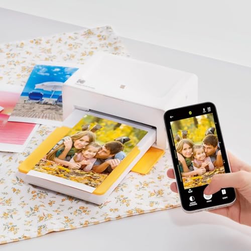 KODAK Dock Plus 4PASS Instant Photo Printer (4x6 inches) + 90 Sheets Bundle (10 Initial Sheets + 80 Sheet Pack)
