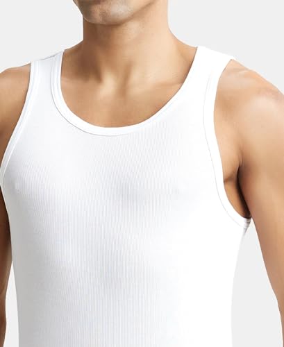Jockey 8823 Men's Super Combed Cotton Rib Round Neck Sleeveless Regular Fit Vest with Stay Fresh Properties - Image 7