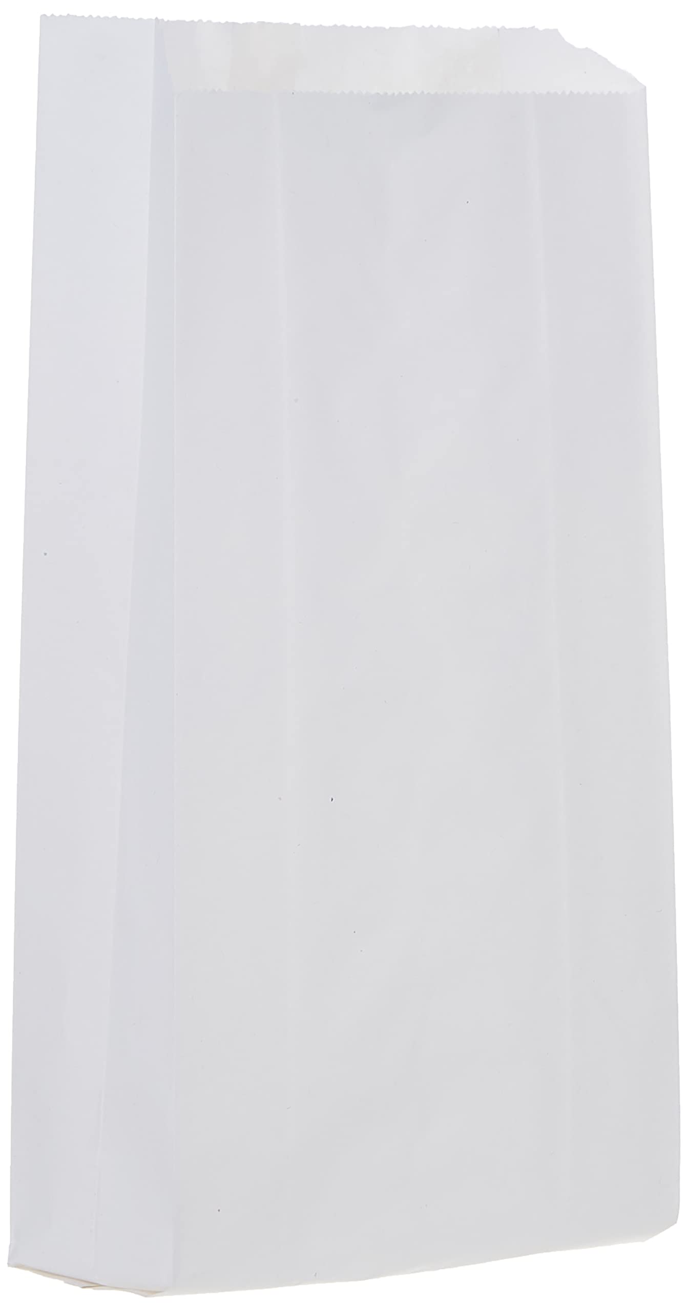 Hotpack Disposable Flat Bottom, Food Storage , Snacks Bag, Paper bag No-2, White 4 Kg, Width 20cm height 40 cm Gusset 10cm 387 Pieces