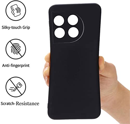 Image of A rtistque Liquid Silicone Back Cover Case for Oneplus 11R 5G Matte Shockproof TPU Soft Flexible with Camera Protection - Black