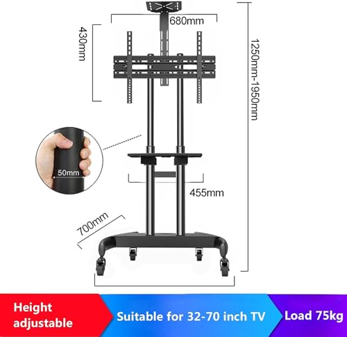 Soporte móvil para TV con estantes miniatura 2