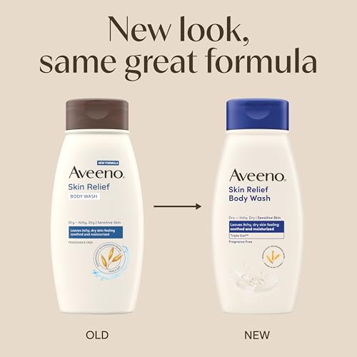 Aveeno Skin Relief Fragrance-Free Body Wash with Triple Oat Formula, Gentle Daily Cleanser for Sensitive Skin Leaves Itchy, Dry Skin Feeling & Soothed Moisturized, 12 fl. oz (Pack of 12) - Image 3