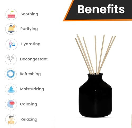 Image of Mkd2 Rise Ceramic Reed Diffuser Pot I Empty Aroma Pot - Set of 3 (Blue, Red & Black) for Home Fragrance