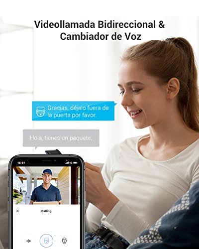 EZVIZ Mirilla Digital de Puerta con Pantalla Táctil a Color de 4.3'' Cámara Video Timbre Inalámbrico Monitor con Batería Recargable 4600mAh,PIR Detección de Movimiento,Audio Bidireccional,Modelo CP4 - imagen 4