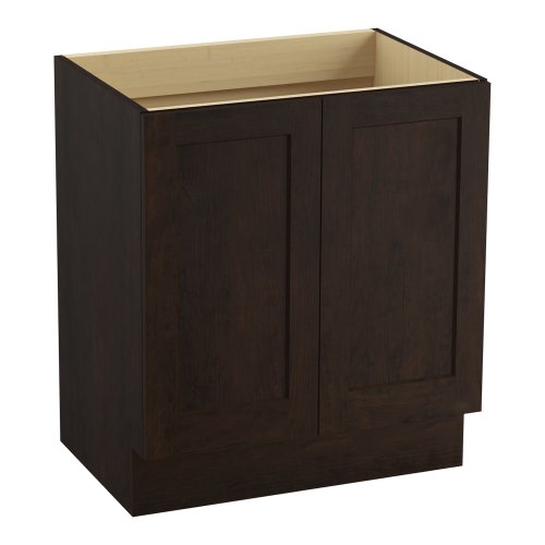 Kohler 99528-Tk-1Wb Poplin 30-Inch Vanity With Toe Kick And 2 Doors, Claret Suede #TOP12