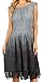 Sakkas 6741 Spring Maiden Ombre Peasant Dress - Charcoal - One Size
