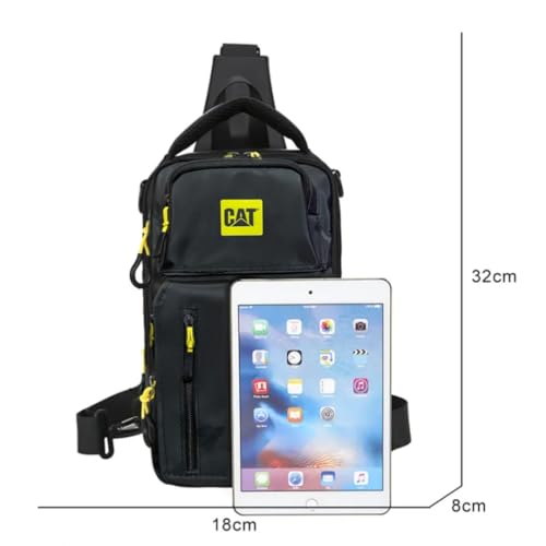 شنطة ظهر كروس مقاومة للماء مع منفذ USB وتصميم حمل ثلاثي قابل للتعديل