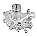 Water Pump High Volume Flow Passenger Side compatible with Ford SBF 289 302 351 Windsor Satin Aluminum Mechanical