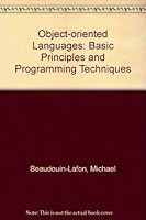 Object-Oriented Languages: Basic Principles and Programming Techniques 0412558009 Book Cover
