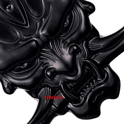 Hinscr Ghost Samurai Car Emblem 3D Samurai Devil Metal Car Decal Skull Daemon Car Decor Sticker (Black) #TOP1