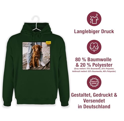 Hoodie Herren Pullover Männer - eigenem Bild - Hunde Papa Geschenk mit Foto personalisiert I Hunde Liebhaber Geschenk Hundebesitzer I Hundehalter Geschenke Hundepapa Geschenke für Hundefreunde - M