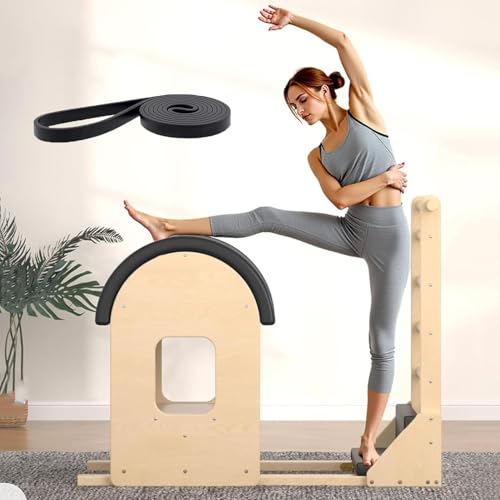 Pilates Ladder Barrel – Wooden Spine Corrector for Home Workout, Ideal for Balance, Core Strengthening, and Stretching Exercise