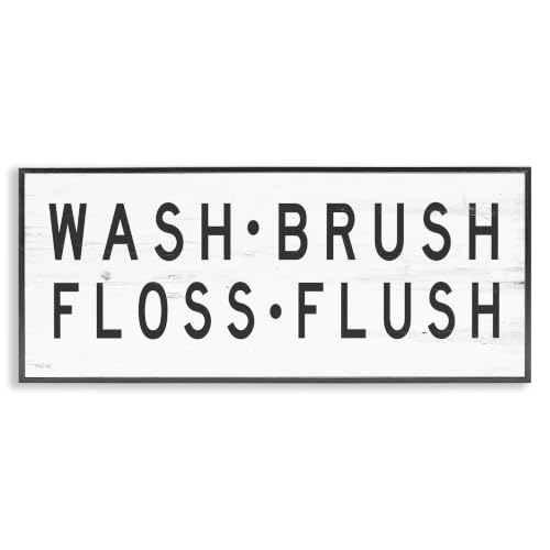 Bathroom Rules Bathroom, 13 x 30 Inch Framed Giclée Print