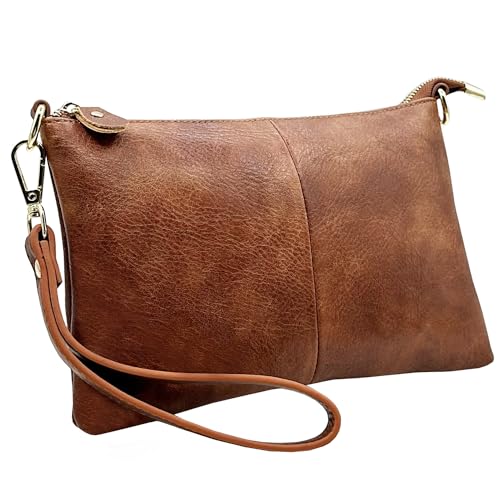 Image of Beurlike Leather Wristlet Wallet Clutch Purses For Women Small Crossbody Phone Bags