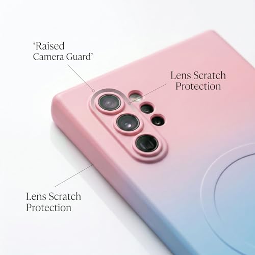 Image of amazon basics Gradient Mag-Safe Case for Samsung Galaxy Note 10 Plus | Soft Silicone Shockproof Cover with Camera Protection | Slim Lightweight Design | Smooth Touch & Durable - Light and Dark Pink