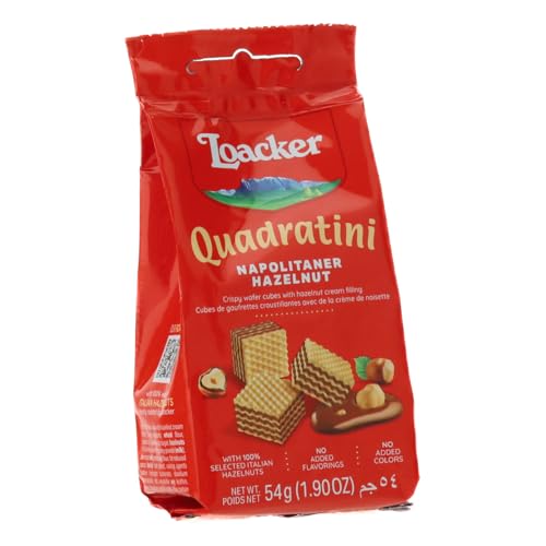Image of Loacker Quadratini Hazelnut On-The-Go Wafers, 12-Pack