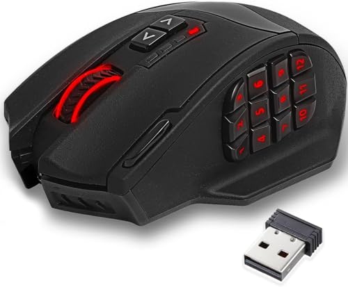 Amazon.co.jp: RED SAMURAI ゲーミングマウス 無線 有線両対応 2.4GHz