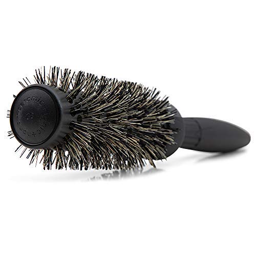 dbhpro Professional Round Hair Brush with Natural Boar and Nylon Bristles, 1.3 Inches Barrel for Blow Drying, Styling, Smoothing, Straightening Tool for Thick, Thin and Fine Hair Types For Women