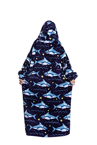Lengthen Hoodie Blanket,Oversized Ultra Soft Warm Wearable Hooded Blanket Sweatshirt,One Size Fits All Adults Men Women - Image 2