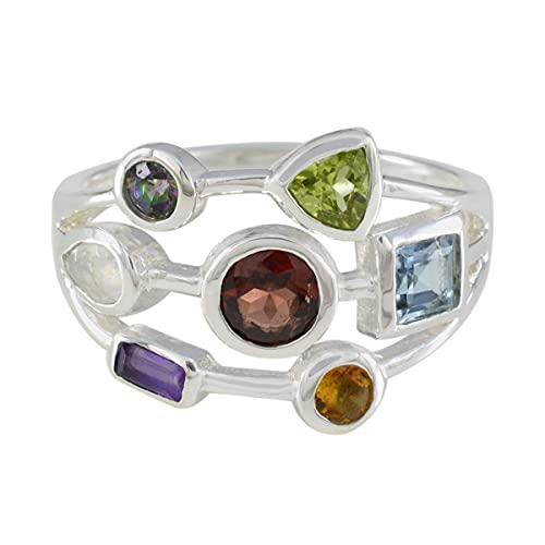 Bagues en argent sterling 925 pour fille anti trace verte bague ajustable
