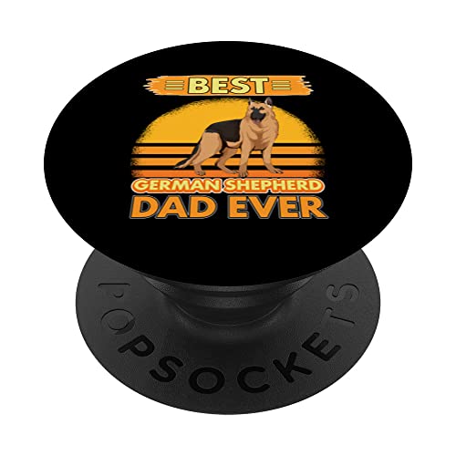 Best German Shepherd Dad Ever Papá Perro Pastor alemán PopSockets PopGrip Intercambiable