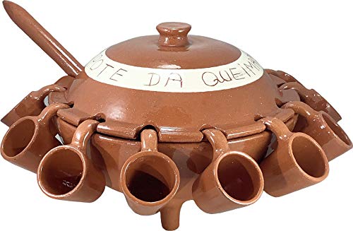 Genérico QUEIMADA GALLEGA Barro 12 Servicios (con O SIN Tapa) 12 POCILLOS Y CUCHARÓN (con Tapa)