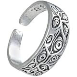 HOMSFOU Anillo de Mal de Ojo de Aleación para Hombres y Mujeres, Estilo Punk Hip Hop Único, Fácil de Combinar y Resistente para Festivales y Clubes