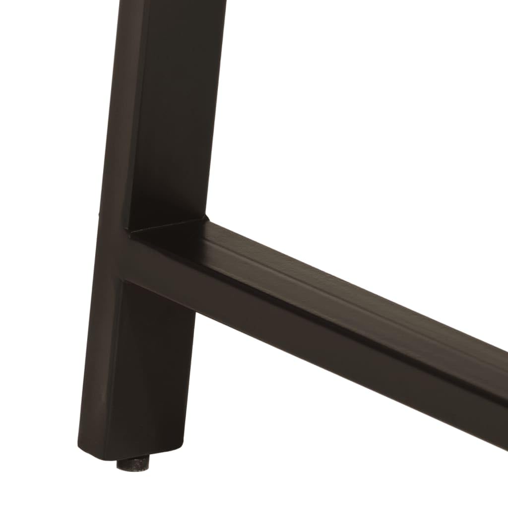 Schreibtisch aus massivem Mangoholz mit Eisenbeinen 105x55x70 cm, inklusive 2 Schubladen, Robustes Design, ideal für Home Office, ergonomisches Arbeiten, langlebiges Möbelstück